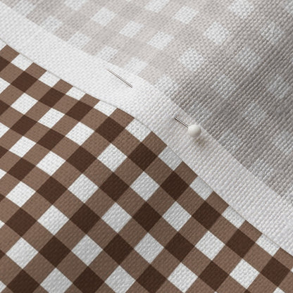 Gingham Style Mocha Small Straight Fabric