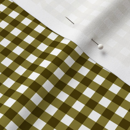 Gingham Style Moss Small Straight Fabric