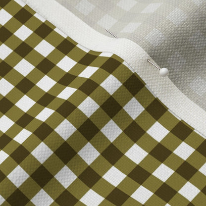 Gingham Style Moss Small Straight Fabric