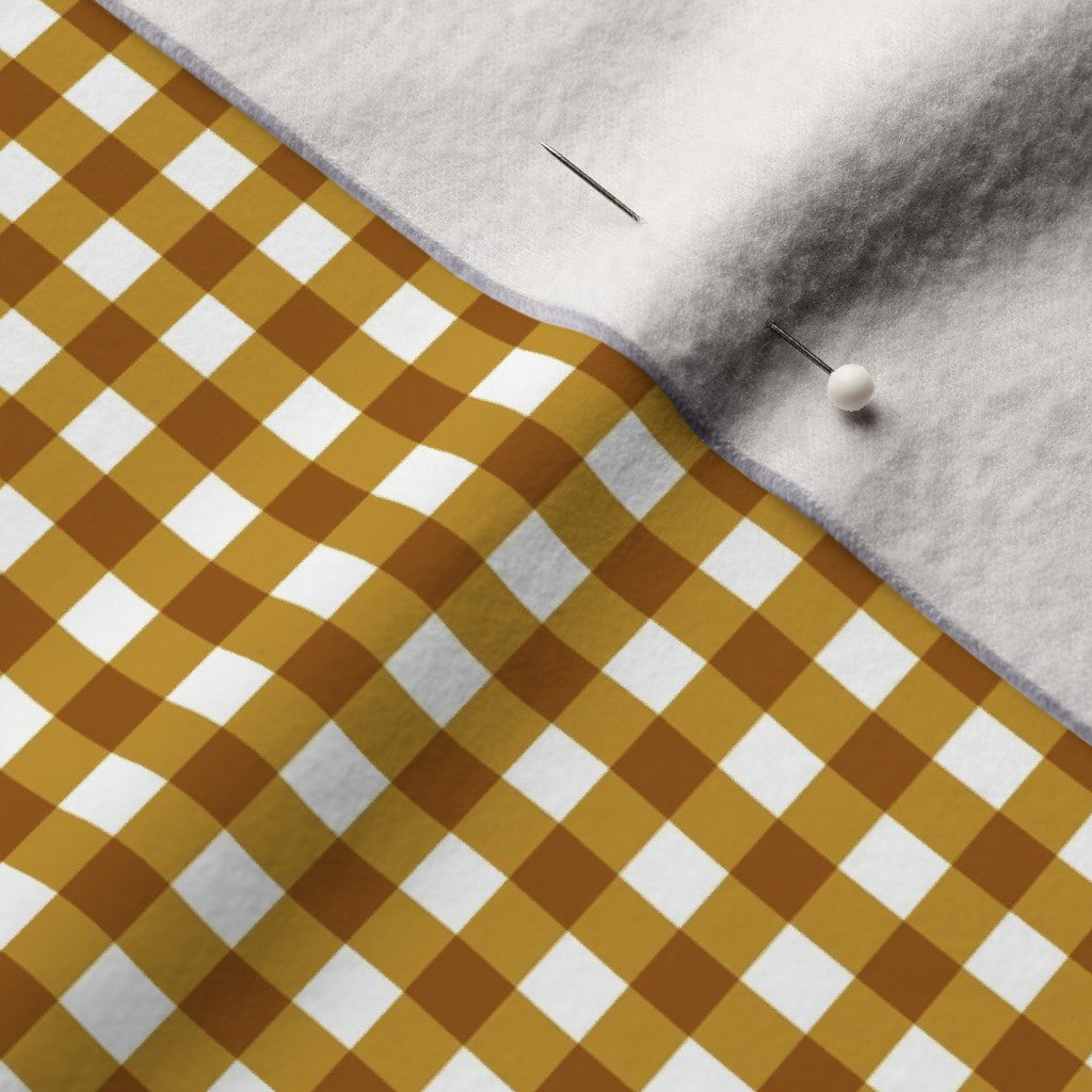 Gingham Style Mustard Small Straight
