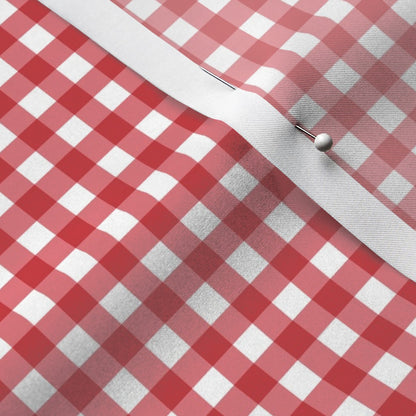 Gingham Style Watermelon Small Straight Printed Fabric