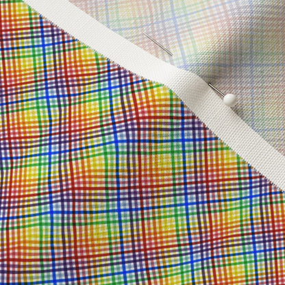 Madras Mania Micro Rainbow Bias Fabric
