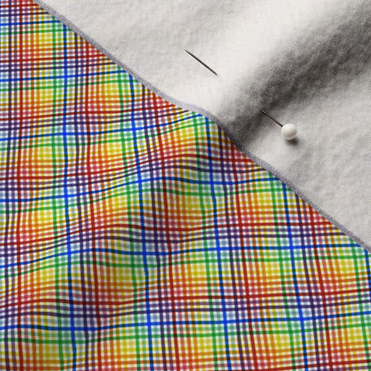 Madras Mania Micro Rainbow Bias Printed Fabric
