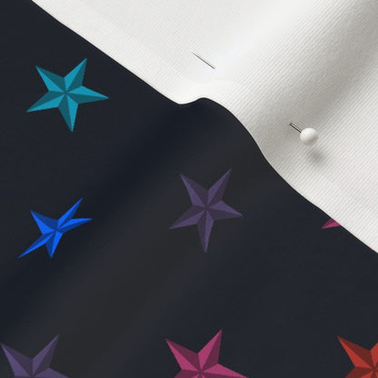 Pride Stars (Black) Fabric