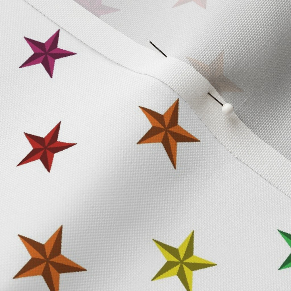 Pride Stars (White) Printed Fabric