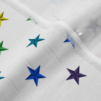 Pride Stars (White) Fabric