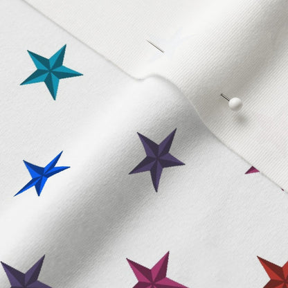 Pride Stars (White) Fabric