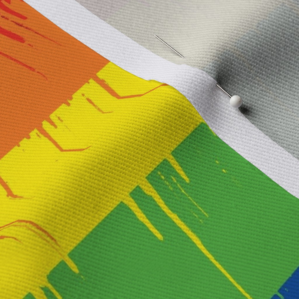 Drippy Rainbow Printed Fabric