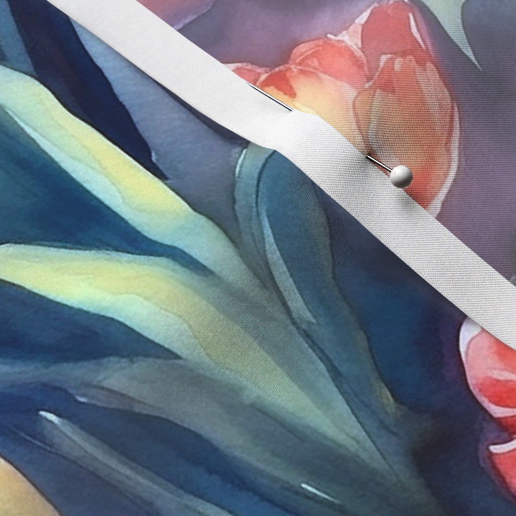 Abstract Reverie Watercolor Tulips Printed Fabric