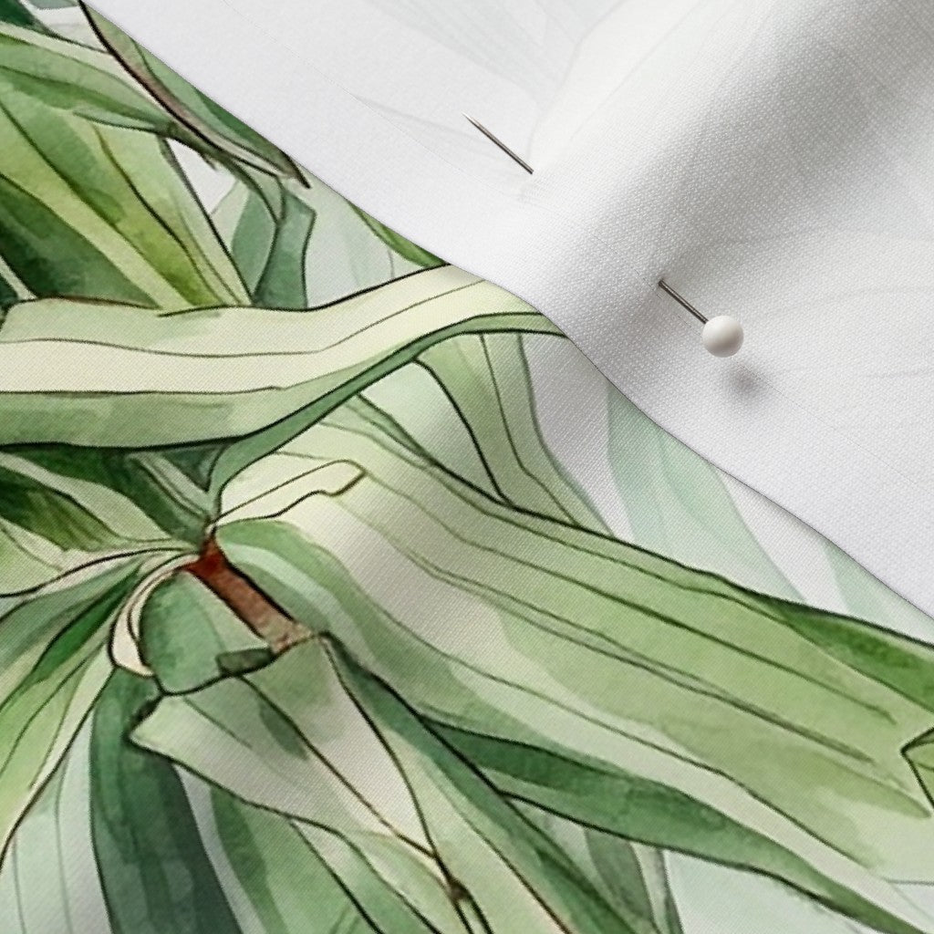 Watercolor Spider Plant (Light) Fabric