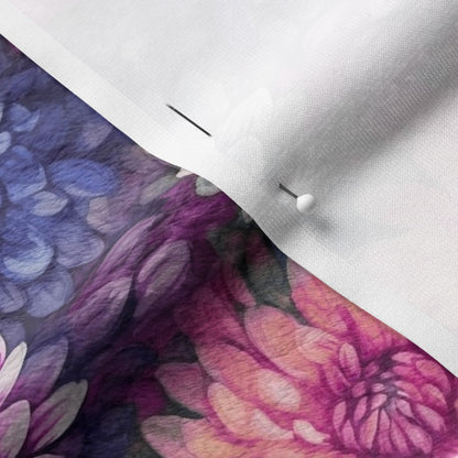 Watercolor Chrysanthemums Printed Fabric