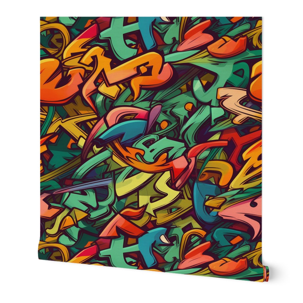 Graffiti Wildstyle (Vivid) Wallpaper by Studio Ten Design