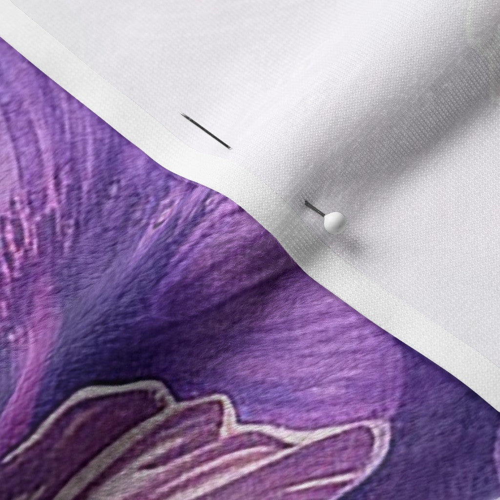 Watercolor Hibiscus (Dark I) Minky Printed Fabric by Studio Ten Design