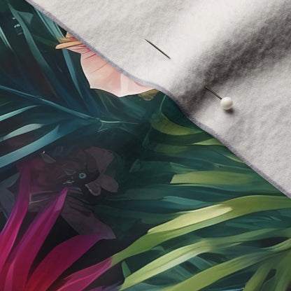 Tropical Jungle (Dark 1) Performance Velvet Printed Fabric by Studio Ten Design