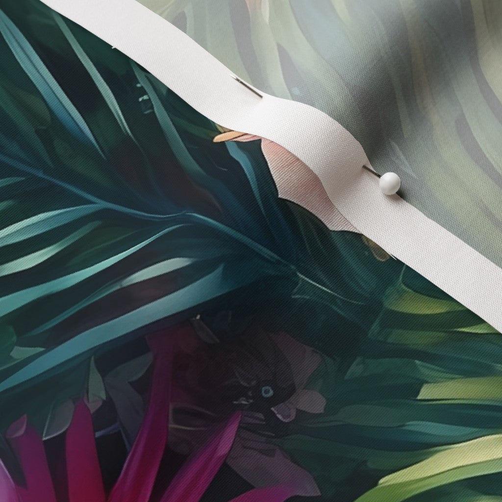 Tropical Jungle (Dark 1) Cotton Poplin Printed Fabric by Studio Ten Design
