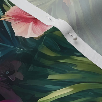 Tropical Jungle (Dark 1) Perennial Sateen Grand Printed Fabric by Studio Ten Design