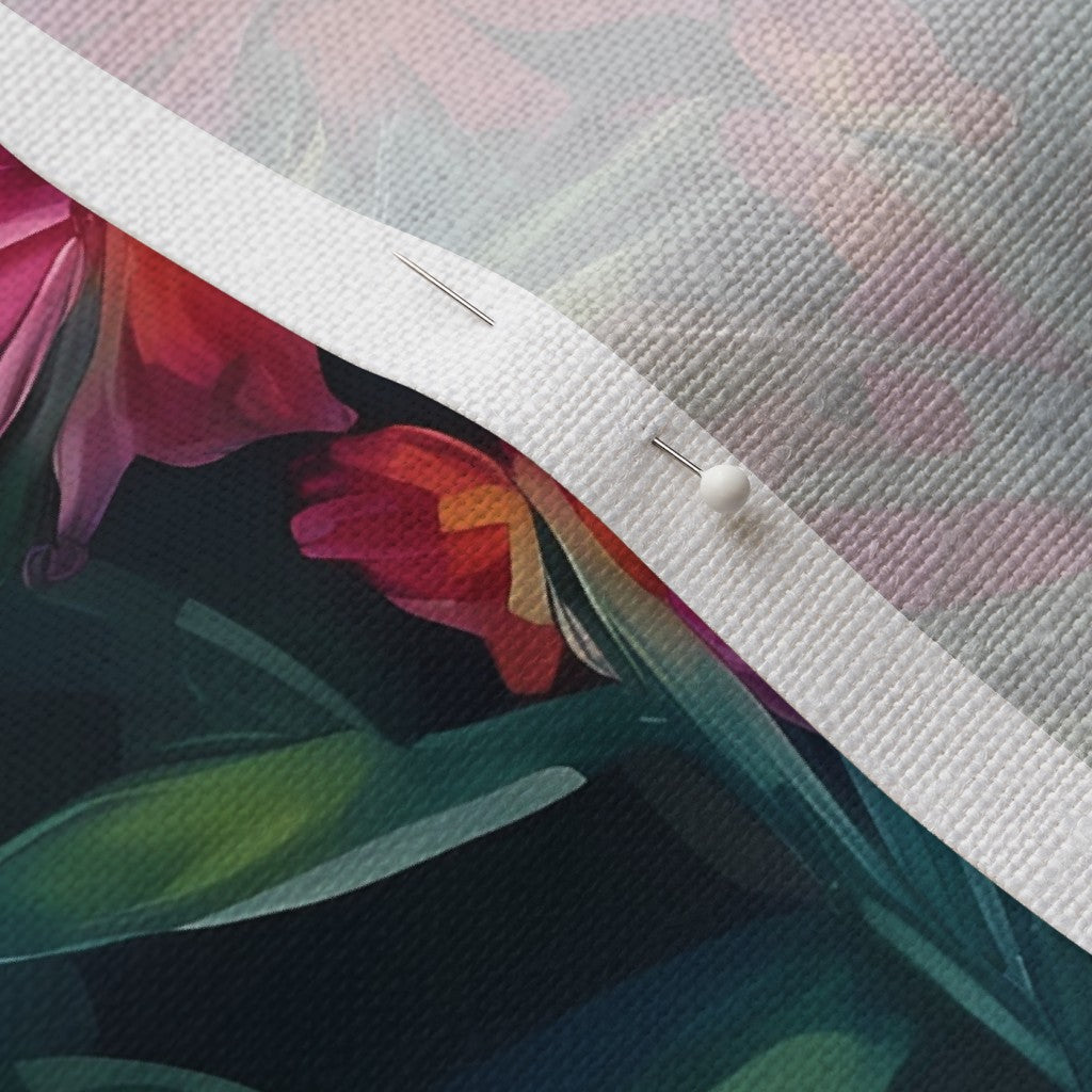 Tropical Jungle (Dark 1) Belgian Linen™ Printed Fabric by Studio Ten Design