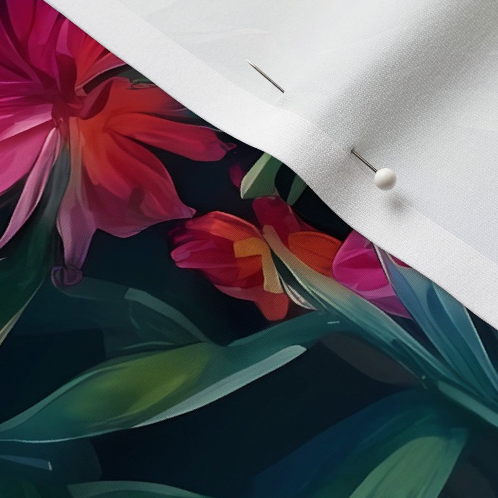 Tropical Jungle (Dark 1) Sport Lycra Printed Fabric by Studio Ten Design