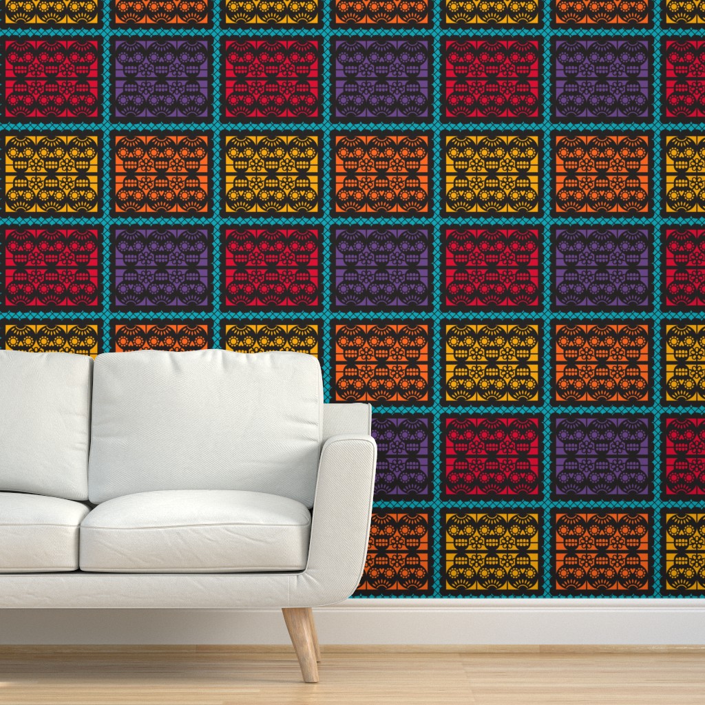 Papel Picado Wallpaper by Studio Ten Design
