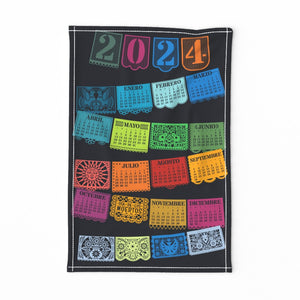 2024 Papel Picado Calendar Kitchen Towel