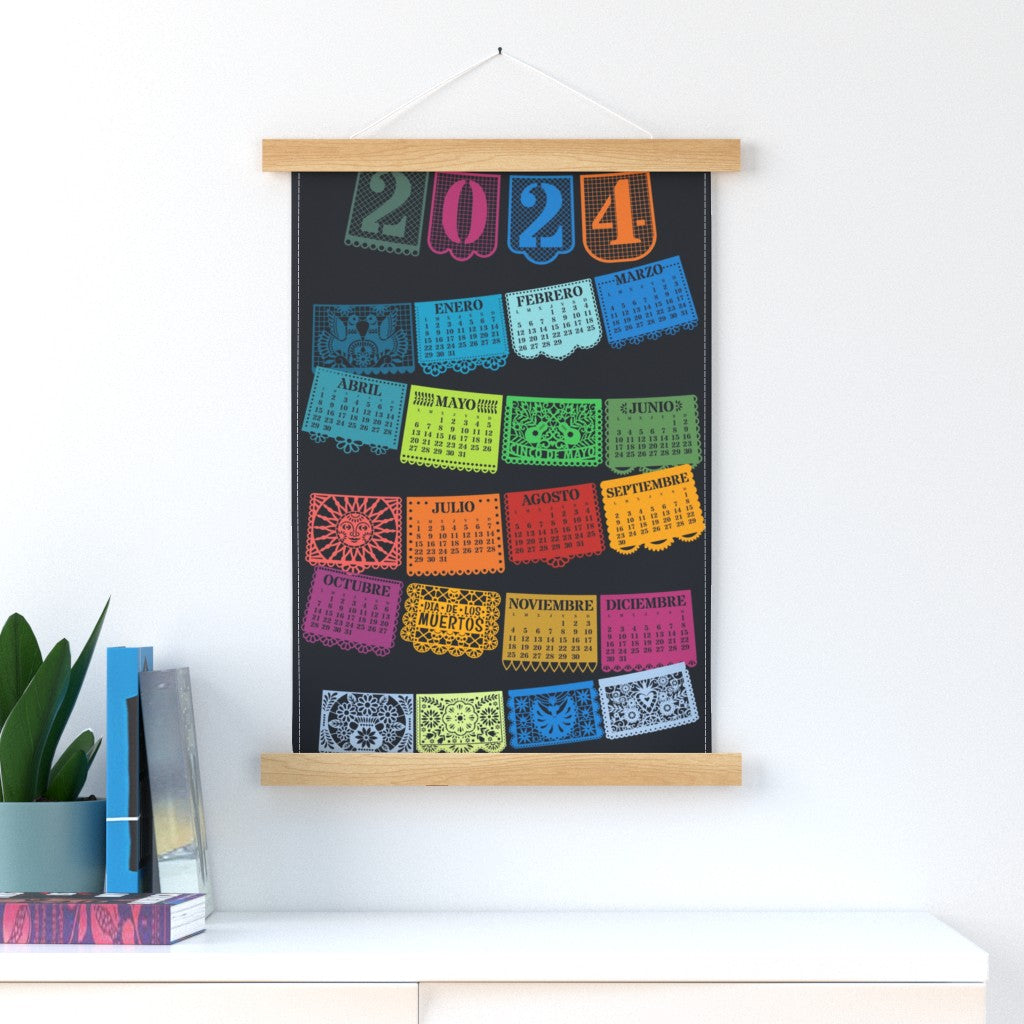 2024 Papel Picado Calendar Wall Hanging by Studio Ten Design