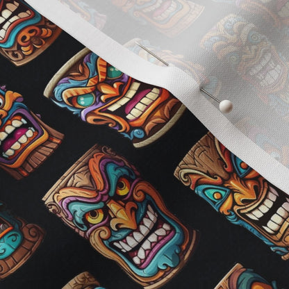 Tiki Black Printed Fabric