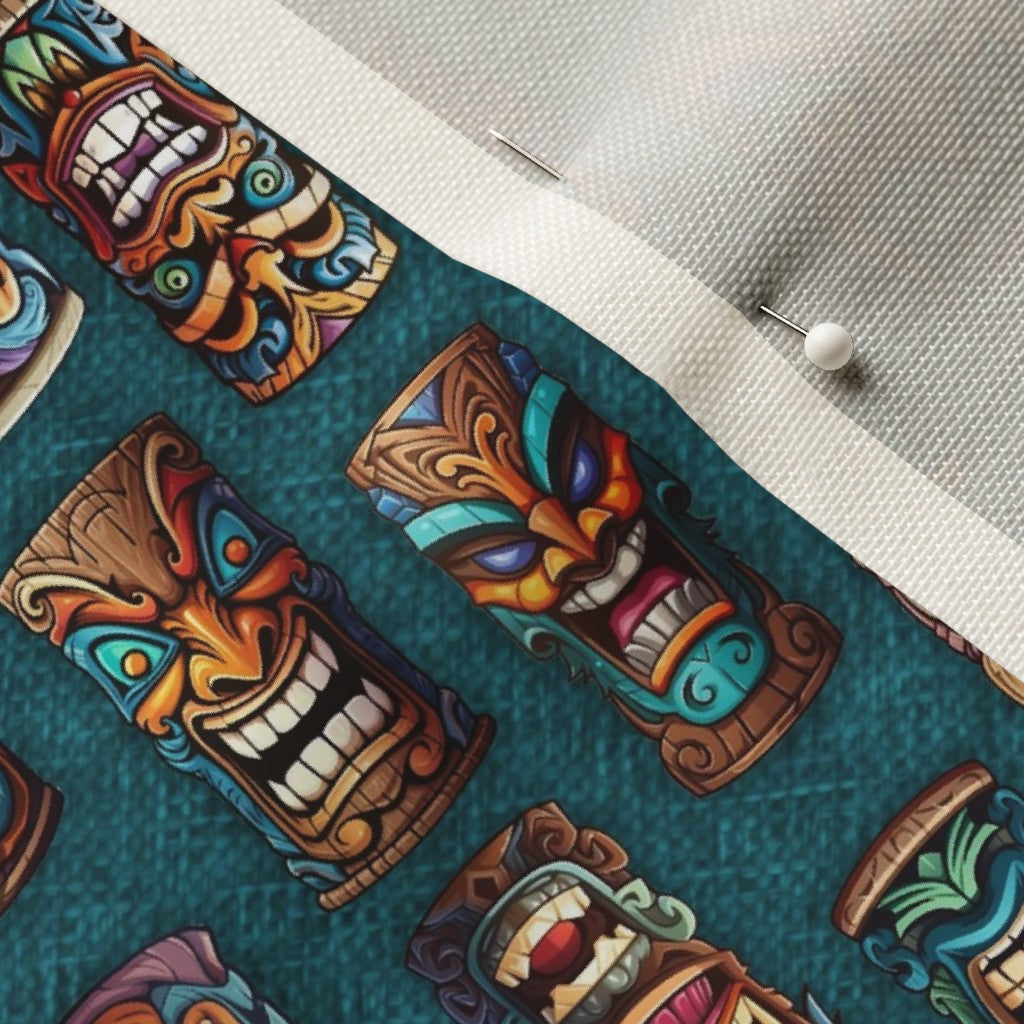 Tiki Teal Two-Way Printed Fabric