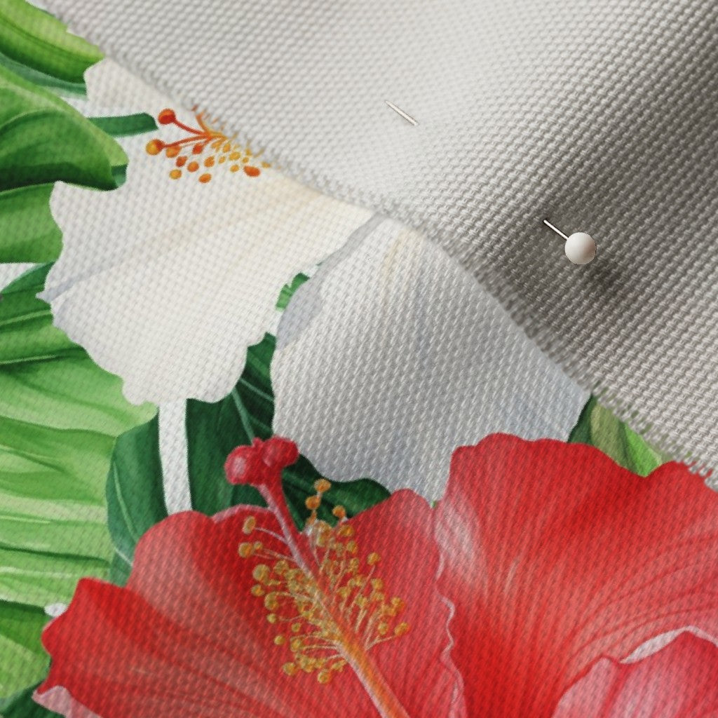 Holiday Hibiscus Printed Fabric