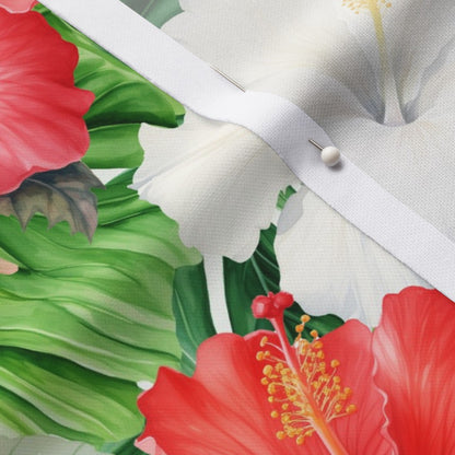 Holiday Hibiscus Printed Fabric