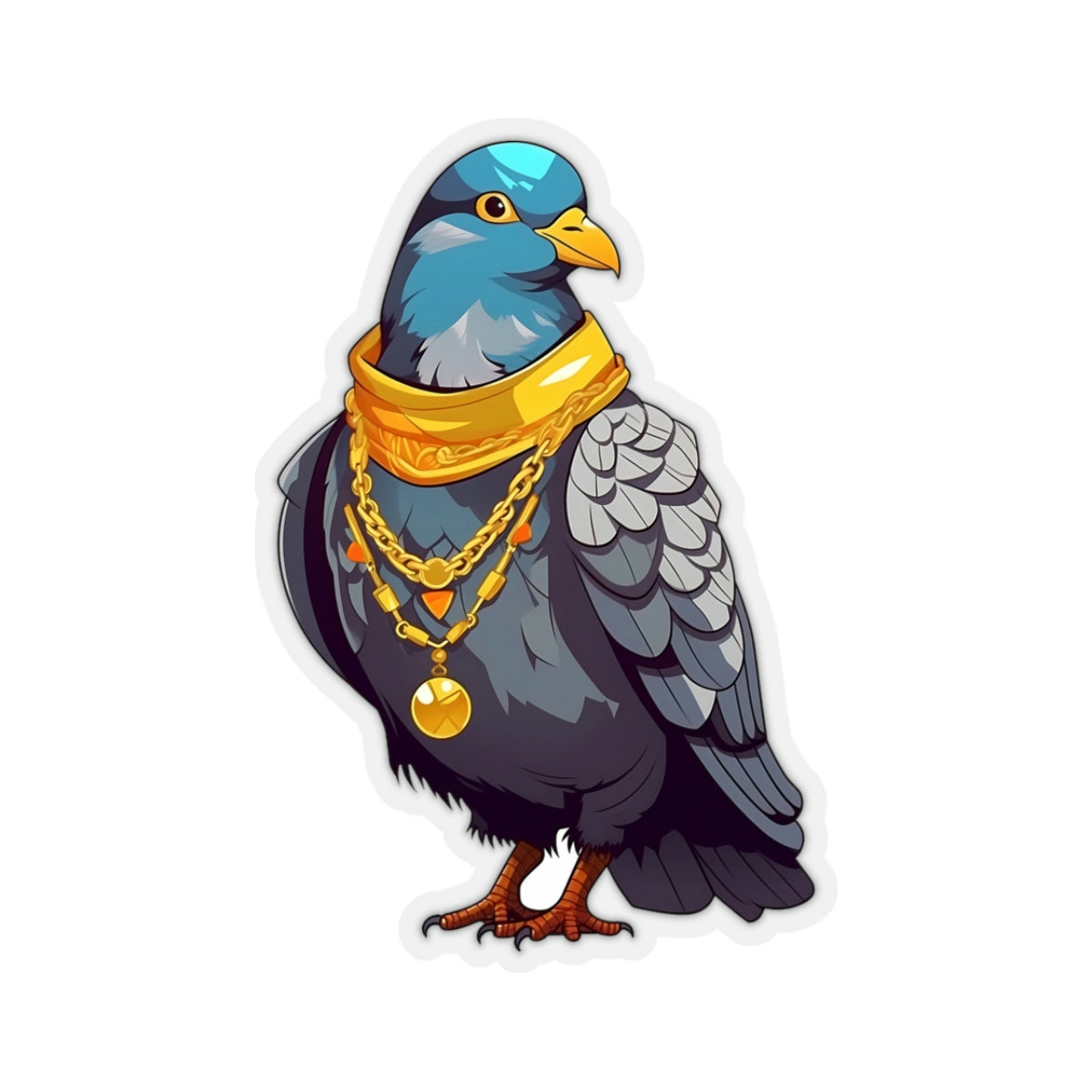 Birdie Smalls Pigeon Rapper Transparent Sticker by Studio Ten Design