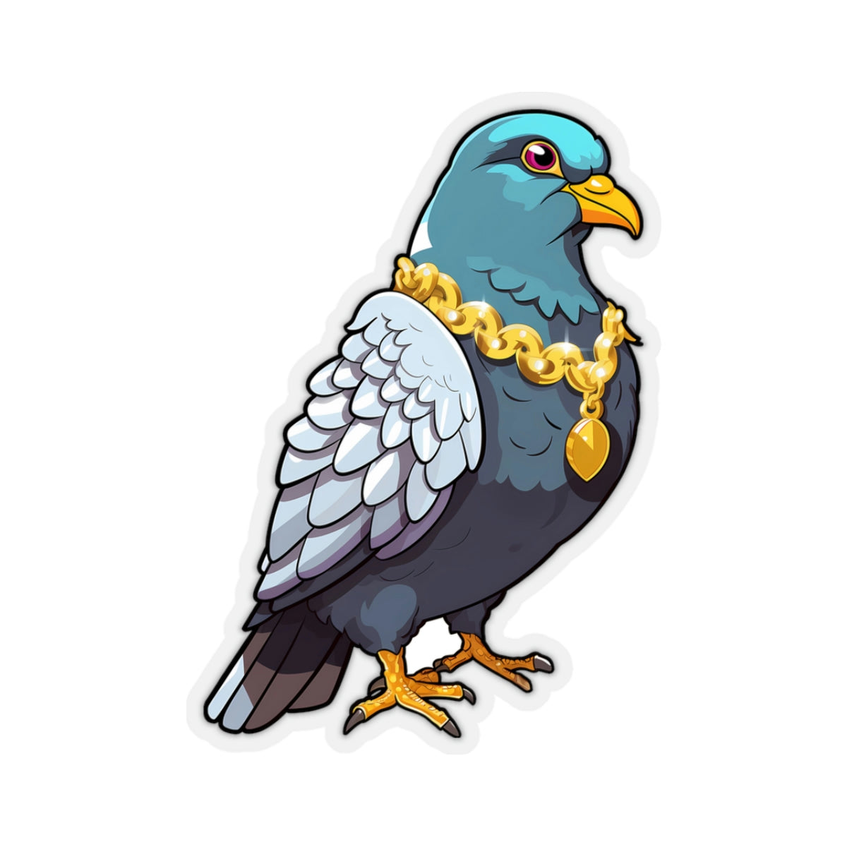 Flocka Flame Pigeon Rapper Transparent Sticker by Studio Ten Design