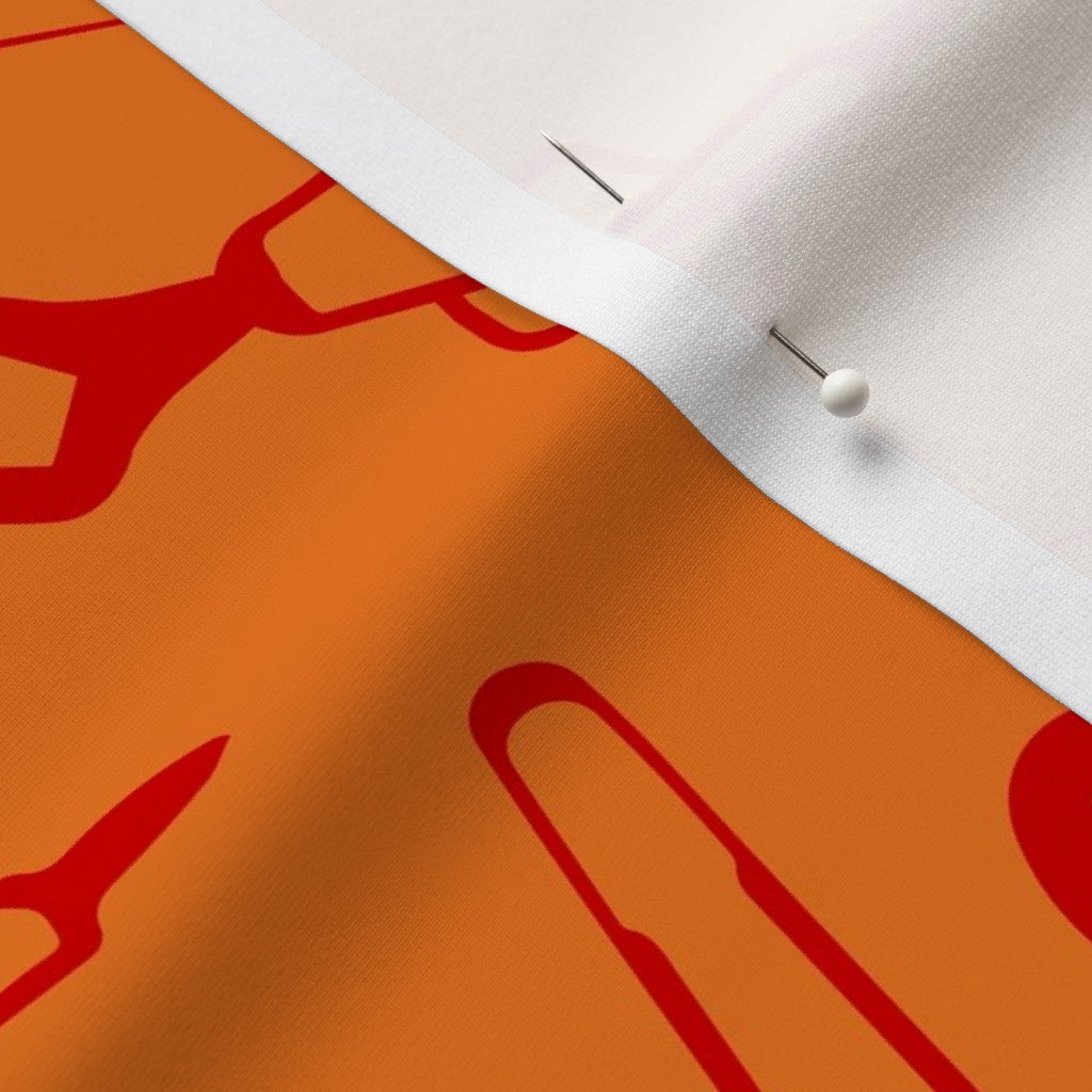 Glassblowing Tools OrangeSport Lycra® Printed Fabric by Studio Ten Design