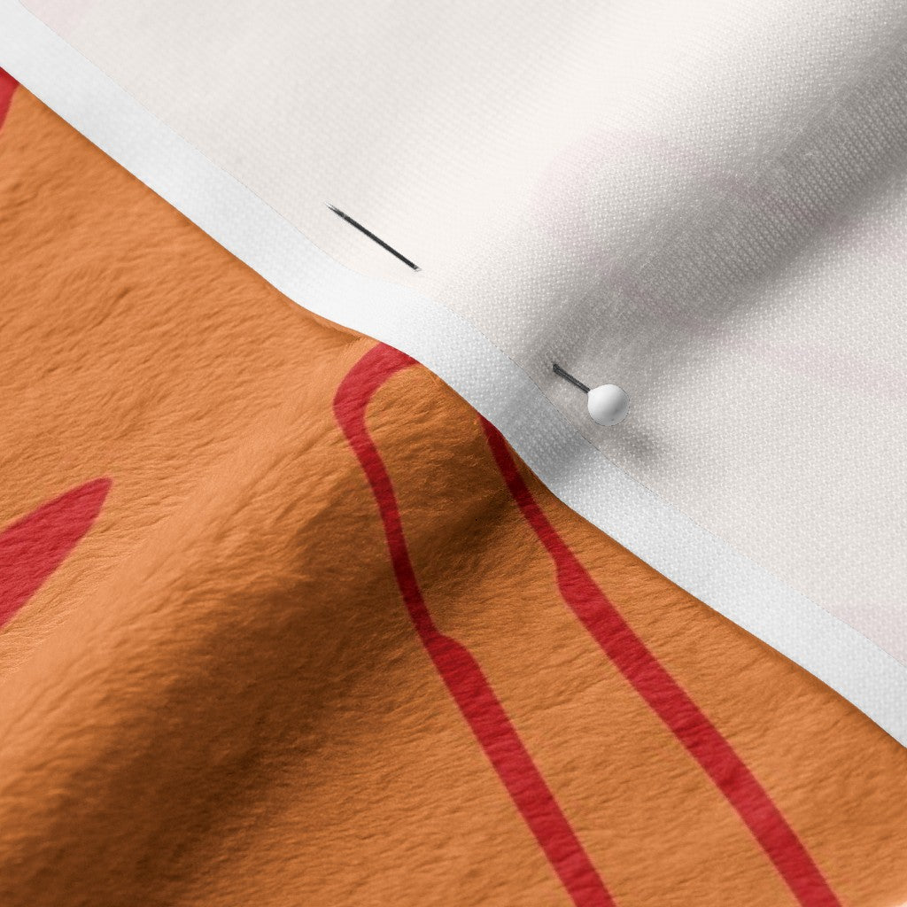 Glassblowing Tools OrangeMinky Printed Fabric by Studio Ten Design
