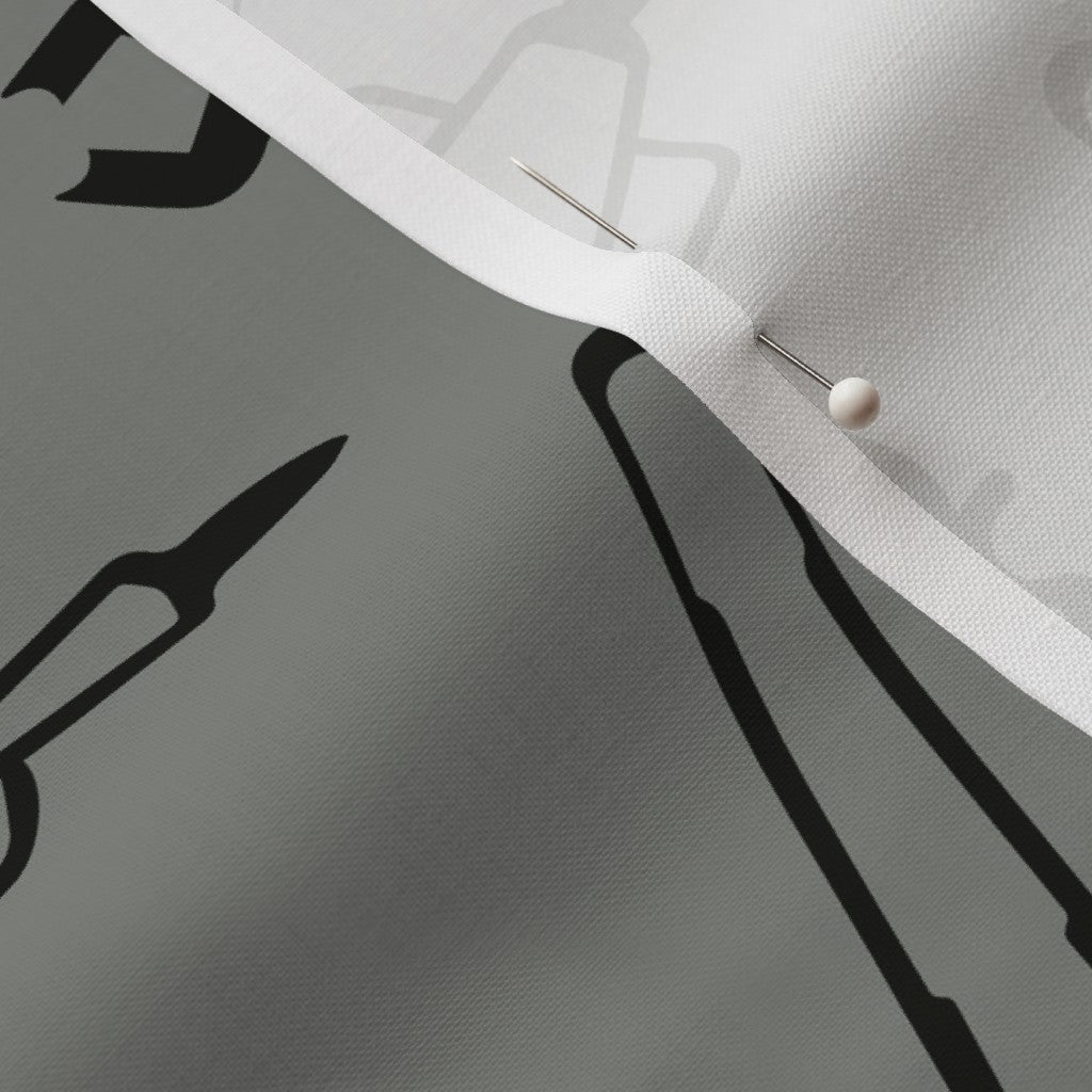 Glassblowing Tools Gray Petal Signature Cotton® Printed Fabric by Studio Ten Design