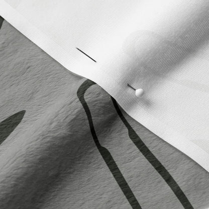 Glassblowing Tools Gray Minky Printed Fabric by Studio Ten Design