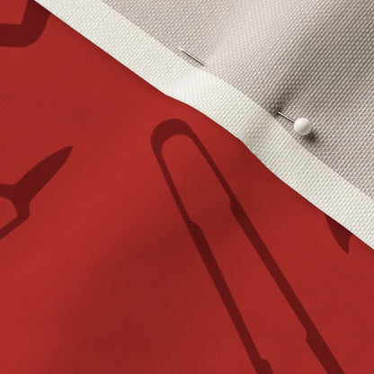 Glassblowing Tools Red Celosia Velvet™ Printed Fabric by Studio Ten Design
