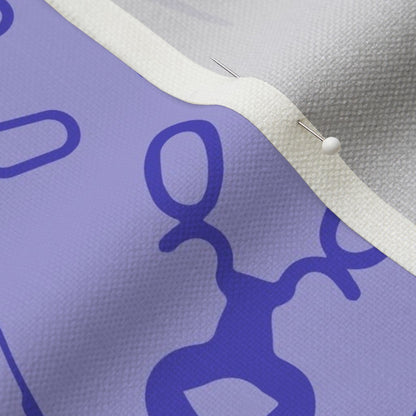Glassblowing Tools Lilac Performance Linen Printed Fabric by Studio Ten Design