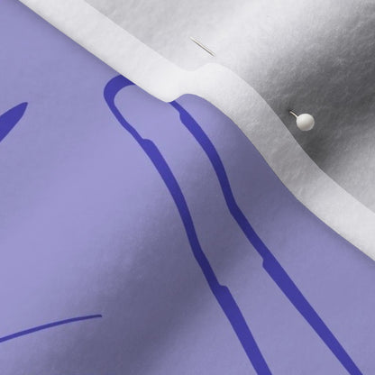 Glassblowing Tools Lilac Polartec® Fleece Printed Fabric by Studio Ten Design