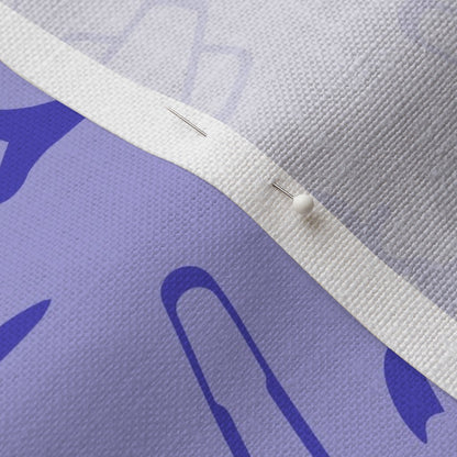 Glassblowing Tools Lilac Belgian Linen™ Printed Fabric by Studio Ten Design