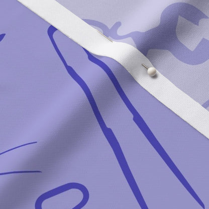Glassblowing Tools Lilac Sport Piqué Printed Fabric by Studio Ten Design