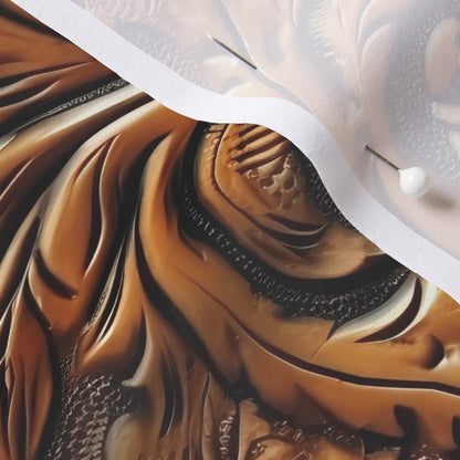 Tooled Leather Sport Stretch Woven Printed Fabric by Studio Ten Design