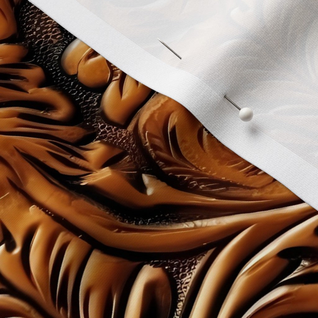 Tooled Leather Sport Lycra® Printed Fabric by Studio Ten Design