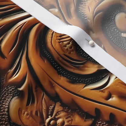 Tooled Leather Sport Piqué Printed Fabric by Studio Ten Design