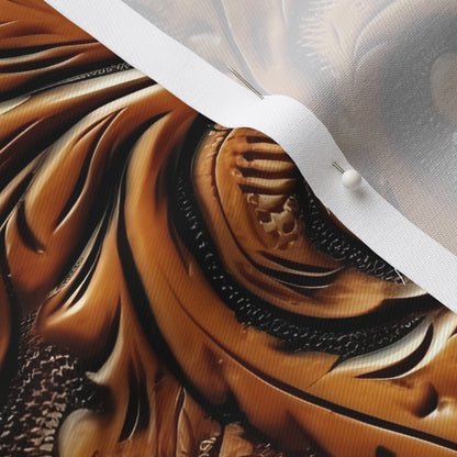 Tooled Leather Lightweight Cotton Twill Printed Fabric by Studio Ten Design