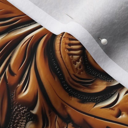 Tooled Leather Polartec® Fleece Printed Fabric by Studio Ten Design