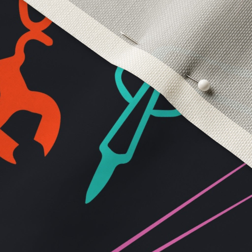 Glassblowing Tools Colorful Medium Celosia Velvet™ Printed Fabric by Studio Ten Design