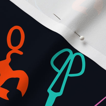 Glassblowing Tools Colorful Medium Sport Lycra® Printed Fabric by Studio Ten Design