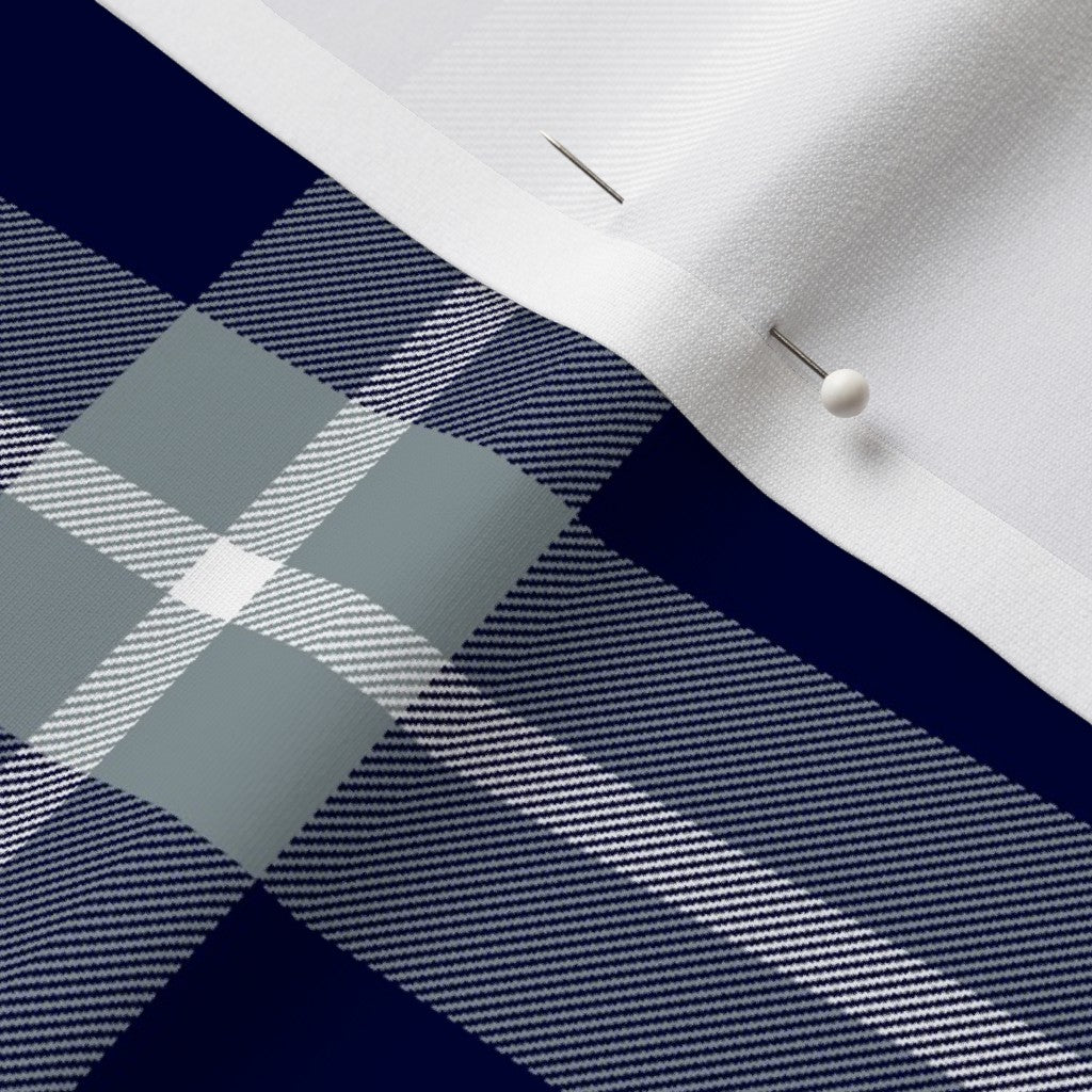 Dark Navy and Gray Dark Navy Sport Lycra® Printed Fabric by Studio Ten Design