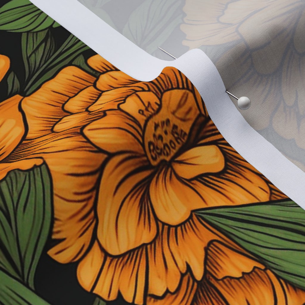 Marigolds Cotton Lawn Printed Fabric by Studio Ten Design