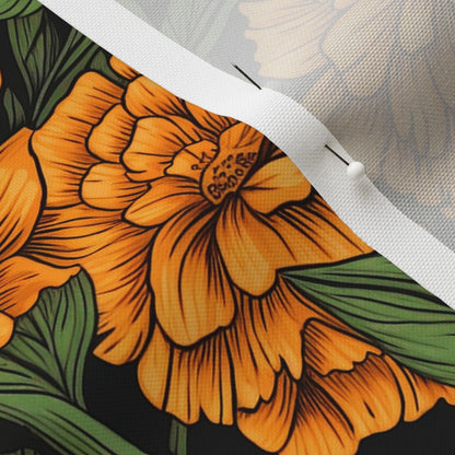 Marigolds Recycled Canvas Printed Fabric by Studio Ten Design